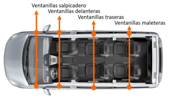 Mercedes Benz W447 Vito / Clase V Larga desde 2014 (Zona trasera con revestimiento) - Imagen 9